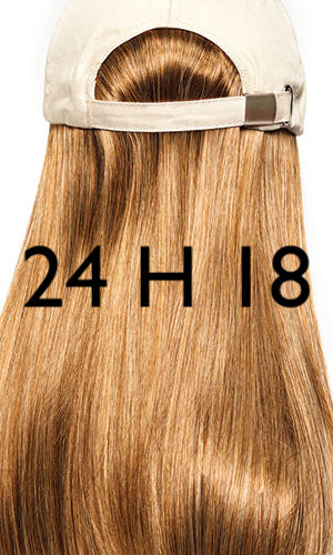 Black Hat with Classic Hair by Henry Margu | shop name | Medical Hair Loss & Wig Experts.