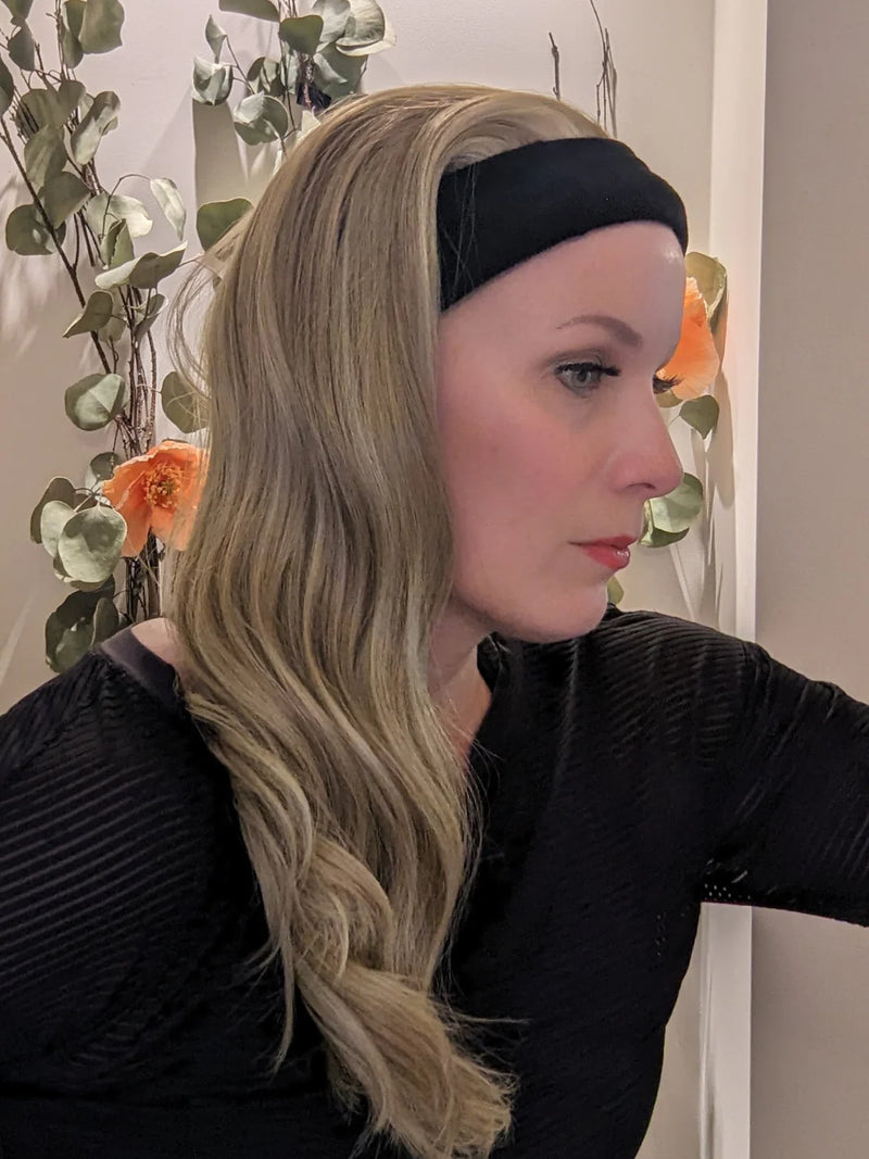 Beige Blonde HD Headband wig | Encelia Hair