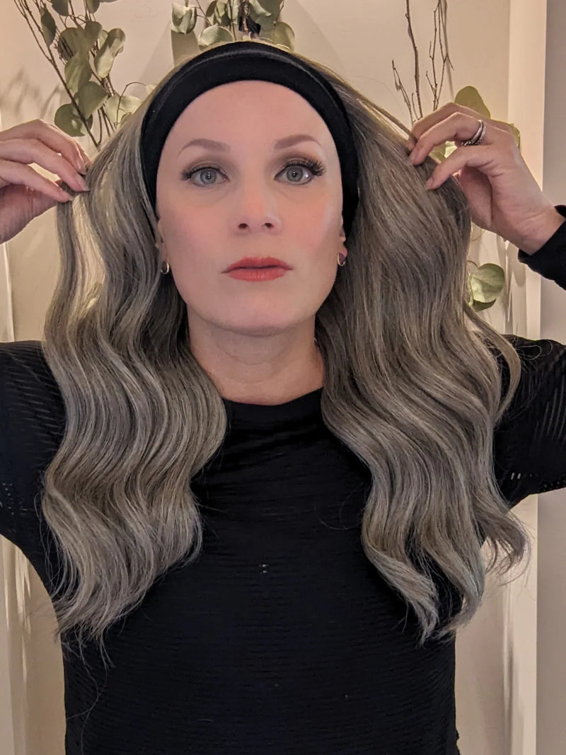 Headband Wig • Heat Friendly Synthetic • Hand Tied | Encelia Hair
