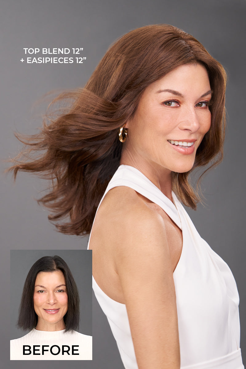 12FS8 • SHADED PRALINE | Light Gold Blonde & Pale Natural Blonde Blend + shaded with Dark Brown