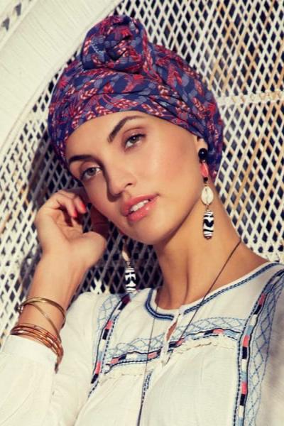 Sapphire Boho Turban Set Printed (3008) • Christine Headwear