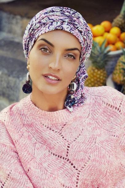 Sapphire Boho Turban Set Printed (3008) • Christine Headwear