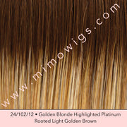 New Wave by Tressallure • Look Fabulous Collection | shop name | Medical Hair Loss & Wig Experts.24/102/12 • Golden Blonde Highlighted Platinum Rooted Light Golden Brown