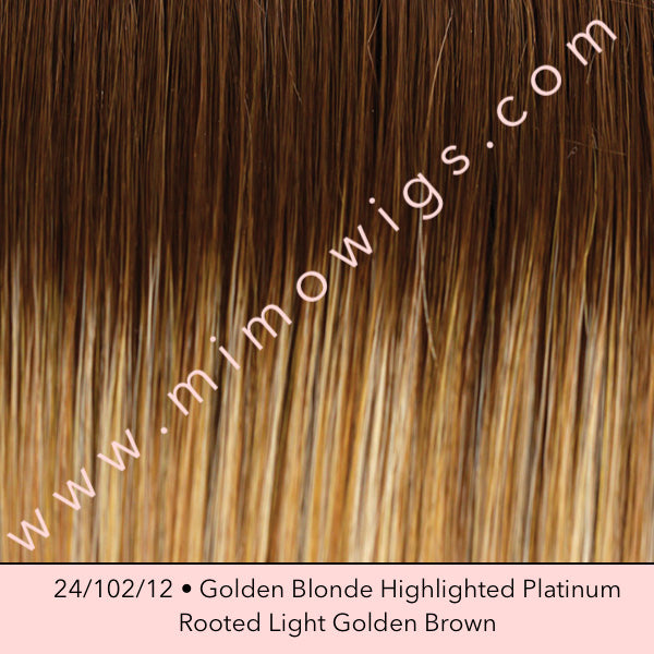 New Wave by Tressallure • Look Fabulous Collection | shop name | Medical Hair Loss & Wig Experts.24/102/12 • Golden Blonde Highlighted Platinum Rooted Light Golden Brown