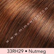 27T613s8 • SHADED SUN | Med Natural Red-Gold Blonde & Pale Natural Gold Blonde Blend and Tipped, Shaded with Med Brown