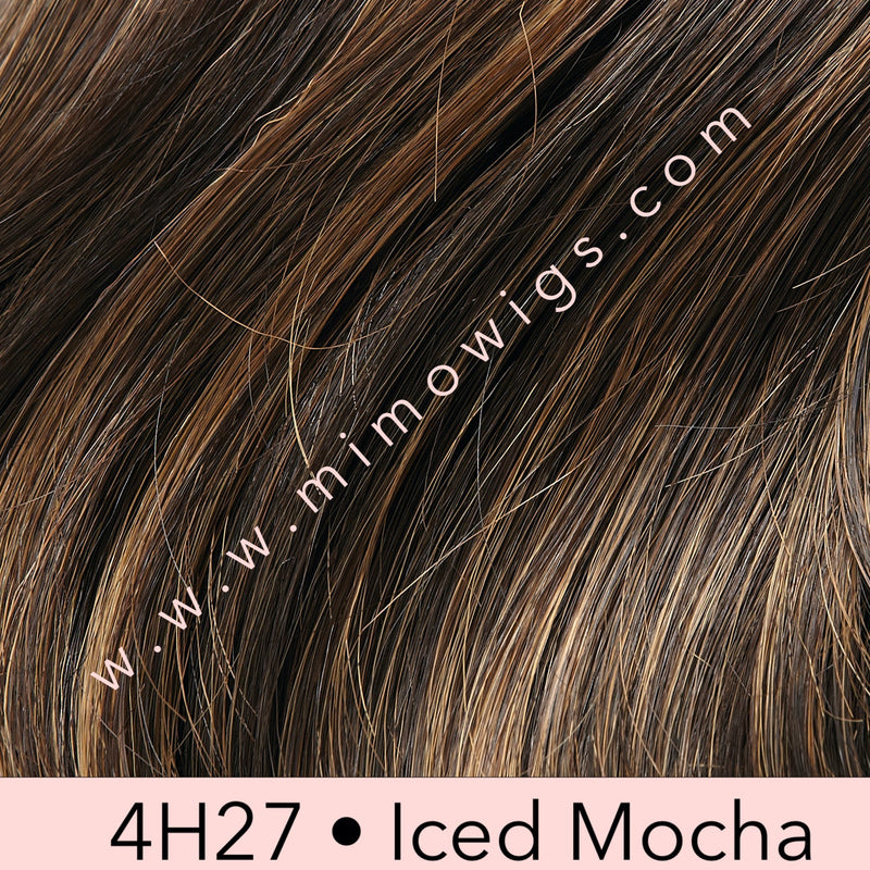 92B • CHUNKY MONKEY | Pure White w/ 5% Med Brown Front & Grey w/ 30% Med Brown Middle w/ Dark Brown w/ 65% Grey Nape