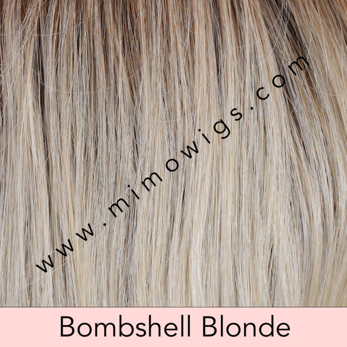 ROOTBEER FLOAT BLONDE  • 16/88/103/8 ••• Multidimensional mid blonde, dark blonde & light brown with some lt blonde fine highlights shaded with mid brown root