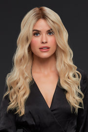 27T613s8 • SHADED SUN | Med Natural Red-Gold Blonde & Pale Natural Gold Blonde Blend and Tipped, Shaded with Med Brown