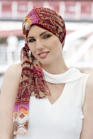 Daisy by Masumi Headwear - Red Summer Mosaica