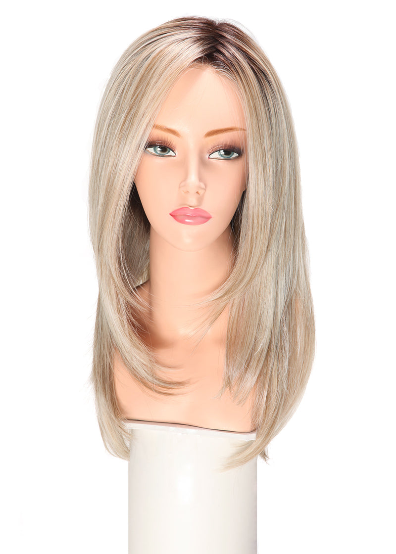 CHROME • 51/56/60R4 ••• Dark brown root with a gradual mix of 30% gray.10%gray and white at tip