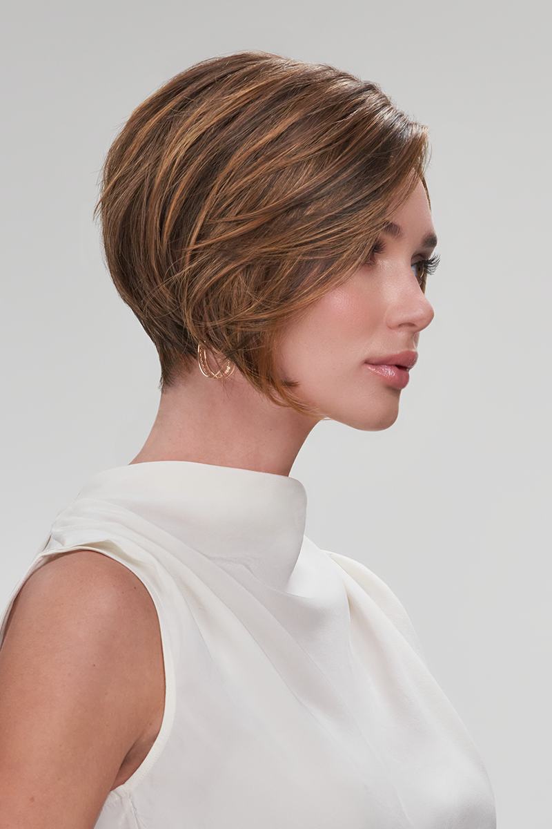 6F27 • CARAMEL RIBBON | Brown w/ Light Red-Gold Blonde Highlights & Tips