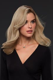 B8-27/30RO • DARK OMBRÉ | Med Natural Brown Roots to Midlengths w/ Med Red-Gold Blonde Midlengths to Ends