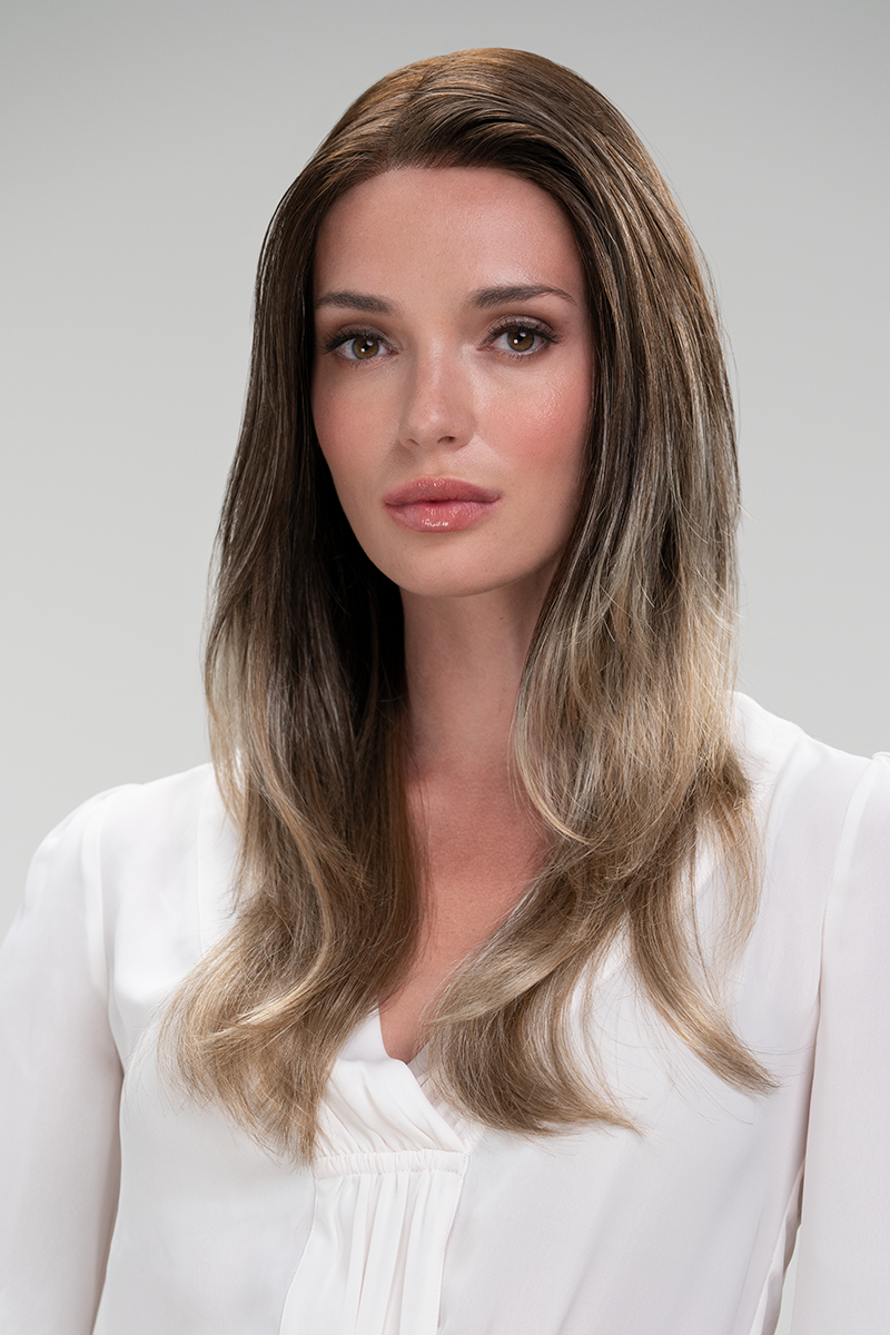 S2-103/18RO • MIDNIGHT | Dark Roots melting to mushroom brown and ash blonde tone ombré