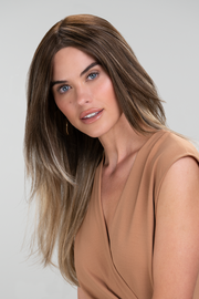 24BT18s8 • SHADED MOCHA | Med Natural Ash Blonde & Light Natural Gold Blonde Blend with Light Natural Gold Blonde tips Shaded with Med Brown