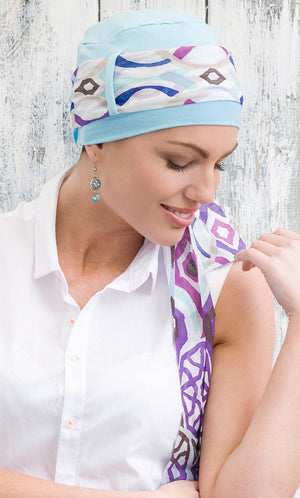 Yanna Blue Sky Purple Losange