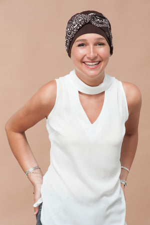 Ella Brown White Mosaica by Masumi Headwear
