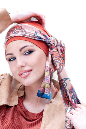 Yanna Brick Velvet Pin Paisley by Masumi Headwear