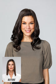 6F27 • CARAMEL RIBBON | Brown w/ Light Red-Gold Blonde Highlights & Tips