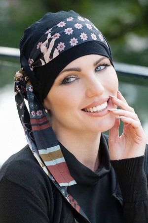 Yanna Black Blush Fiori by Masumi Headwear